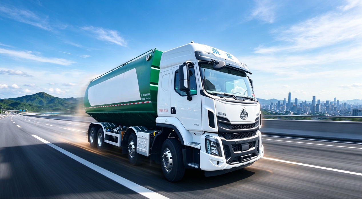 360大马力合规多拉500kg 乘龙H5 8×4散装饲料车广受卡友追捧